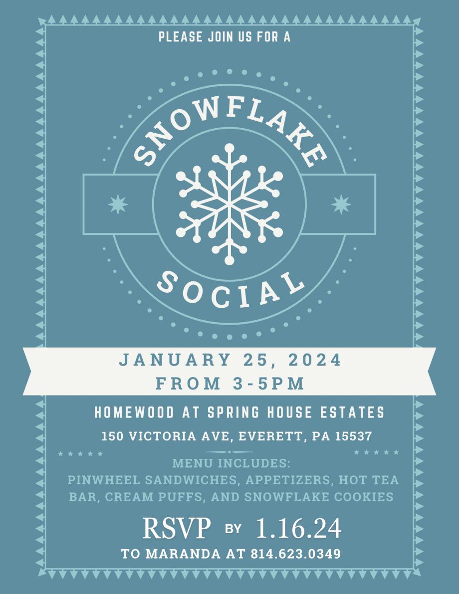 Snowflake Social Event Flyer
