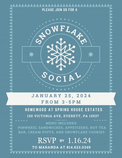 Snowflake Social Event Flyer
